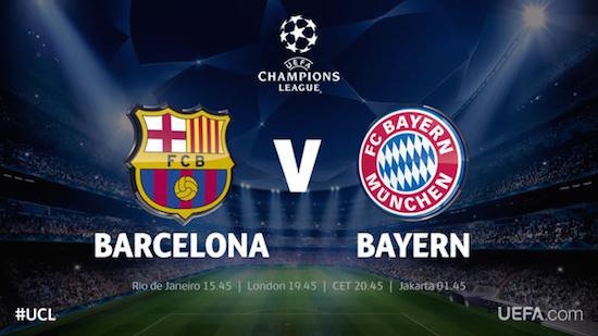  Barcelona dismantled FC Bayern German champions to seek for a 5th